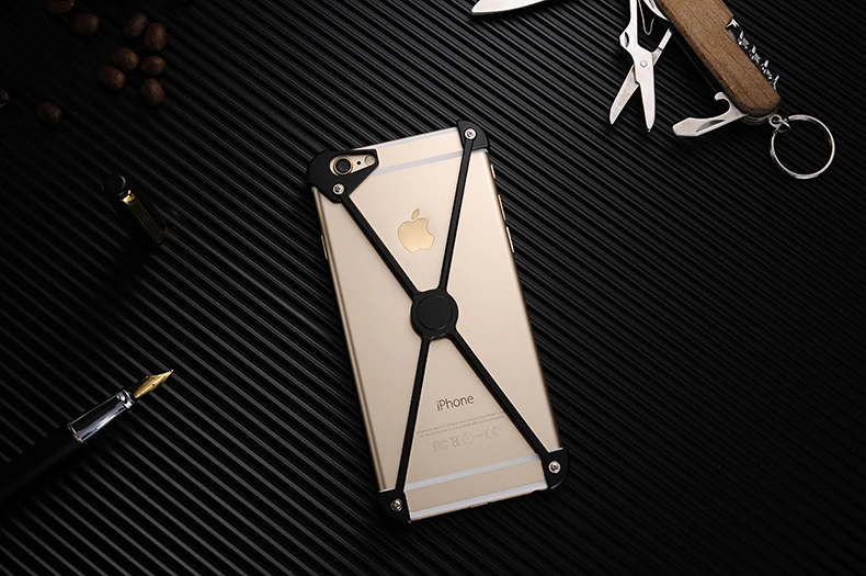 Роскошный Алюминиевый металлический бампер чехол для iPhone 8 7 6 6s/Plus ультратонкий противоударный чехол для телефона Apple iPhone 7 8/Plus бампер