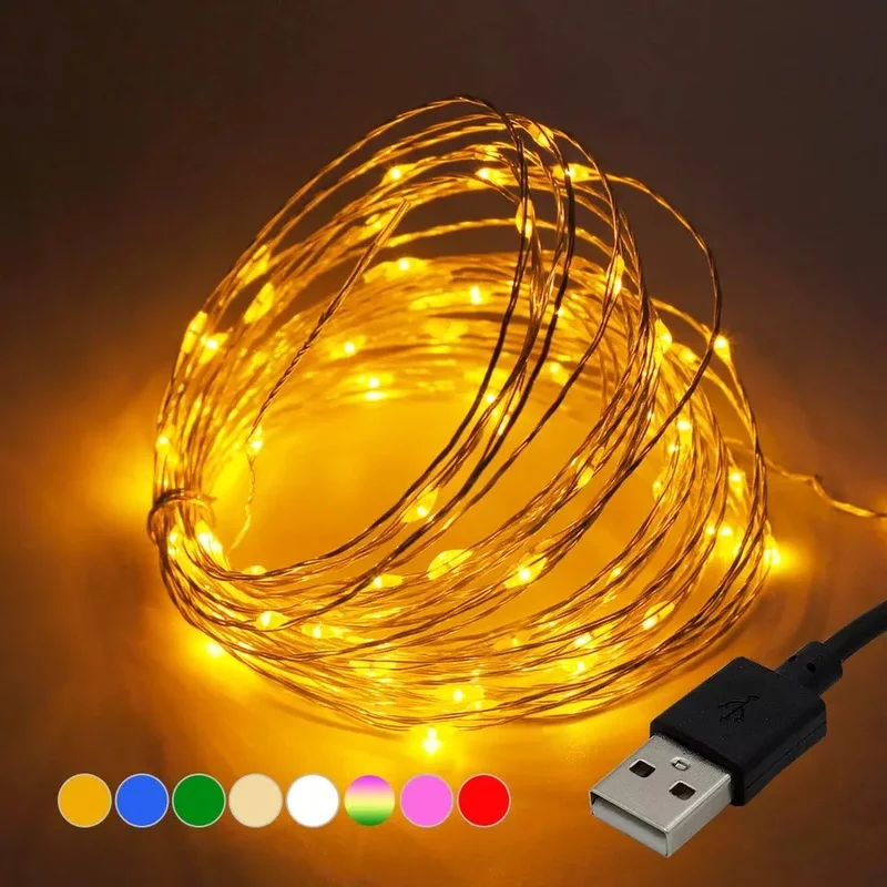Гирлянда светодиодная с USB, 1/5/10/20 м