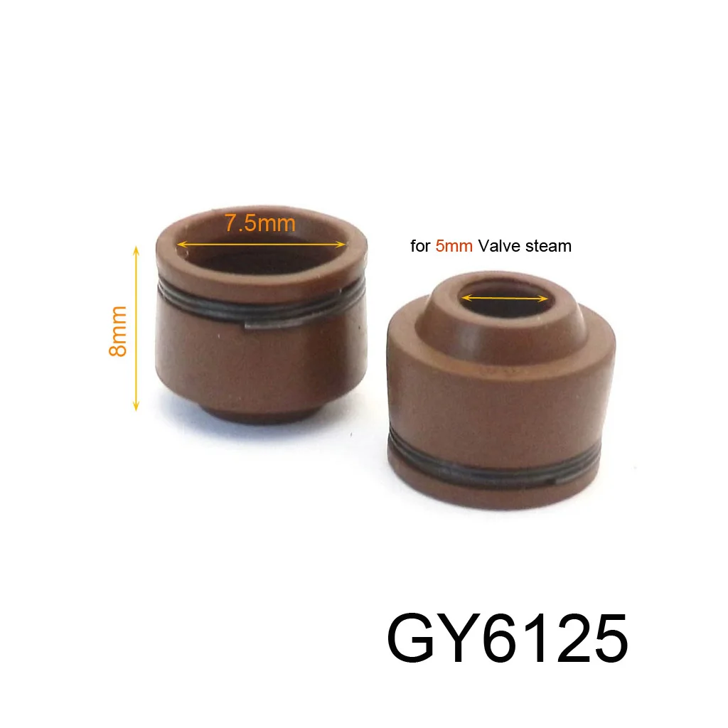 For GY6125 2 шт. шток клапана сальники для Honda CG125 CG150 Yamaha YP250 GS 150cc 125cc CG CB JH70 GY6 50 125 ZY125 Скутер мопед - Цвет: For GY6125