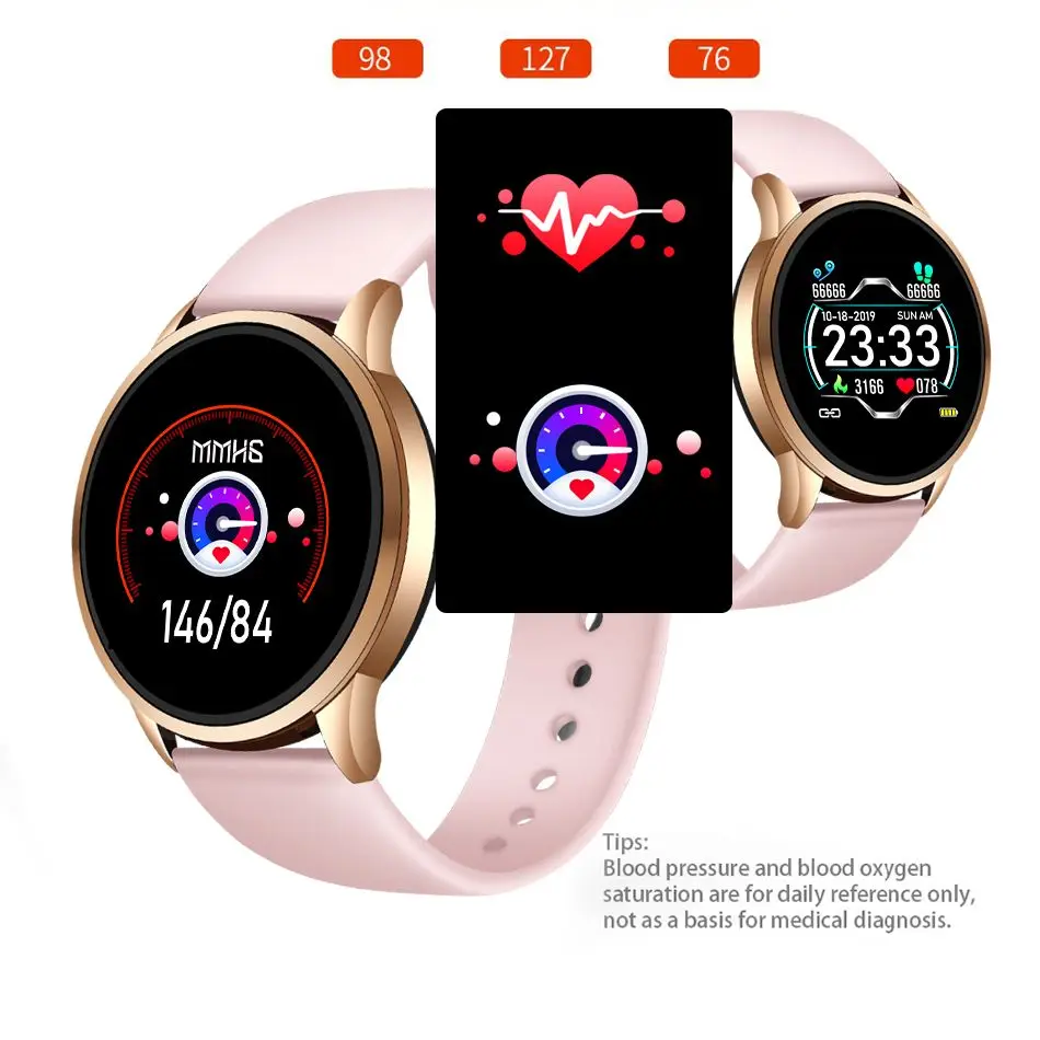 Смарт-часы LIGE женские с пульсометром и тонометром