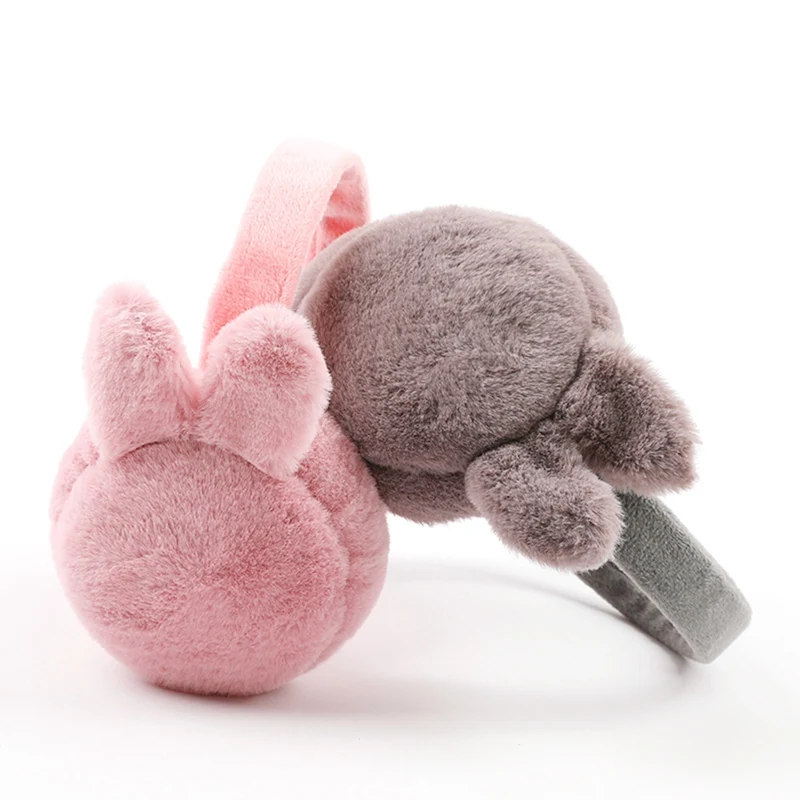 Плюшевые уличные наушники для взрослых простые реалистичные в форме кроличьих