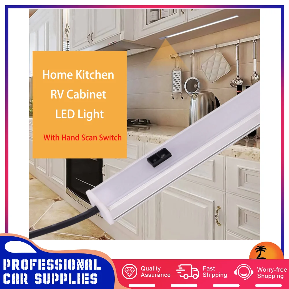 2pcs 4500k 12v camper accessories light car cabinet light awning rv interior marine caravan cabinet led kitchen lamp free global shipping