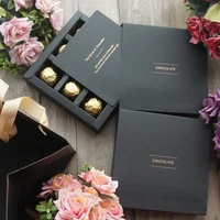 15 515 54cm 10set elegant valentine chocolate paper box gold black design wedding christmas birthday candy packaging