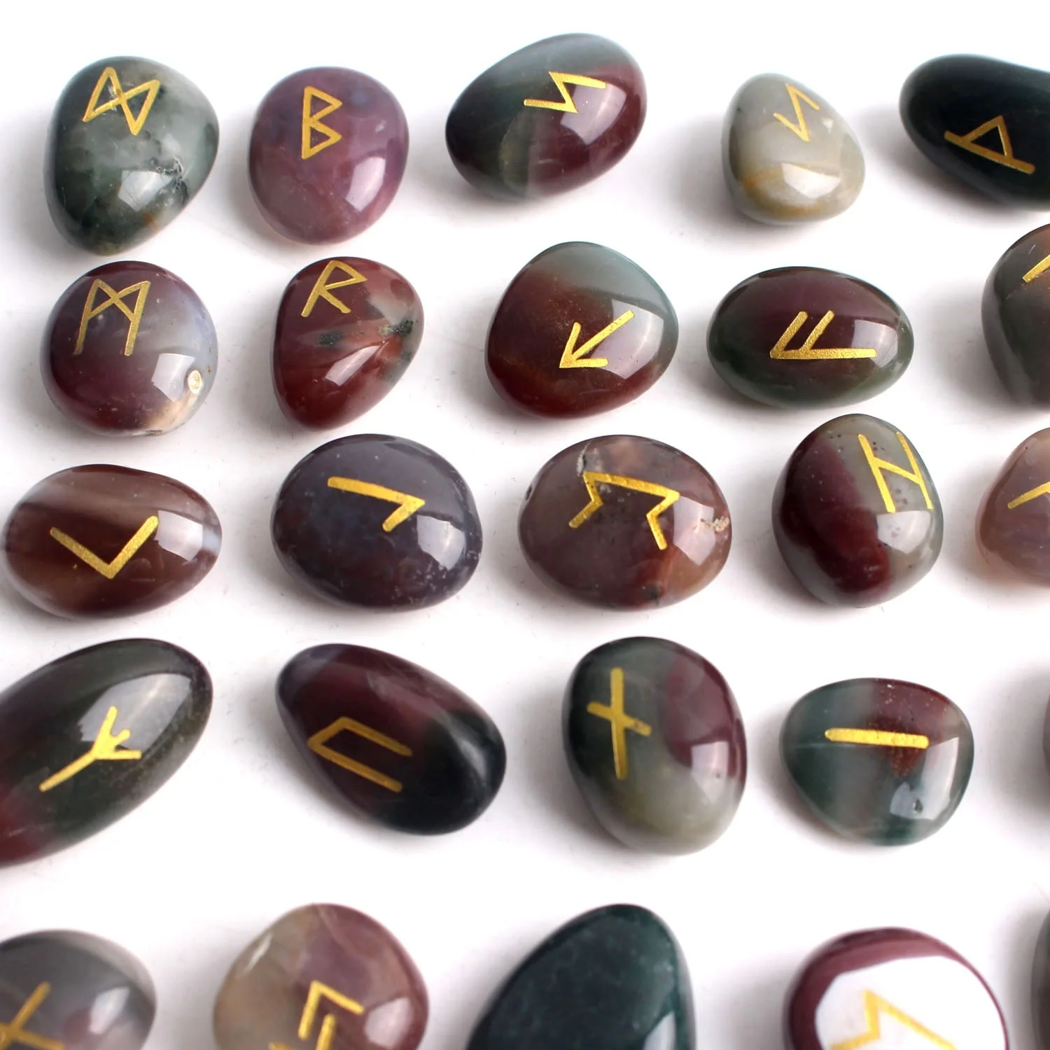 25 шт. натуральный фиолетовый зеленый агат Хрустальные руны гадание гадалка Рейки