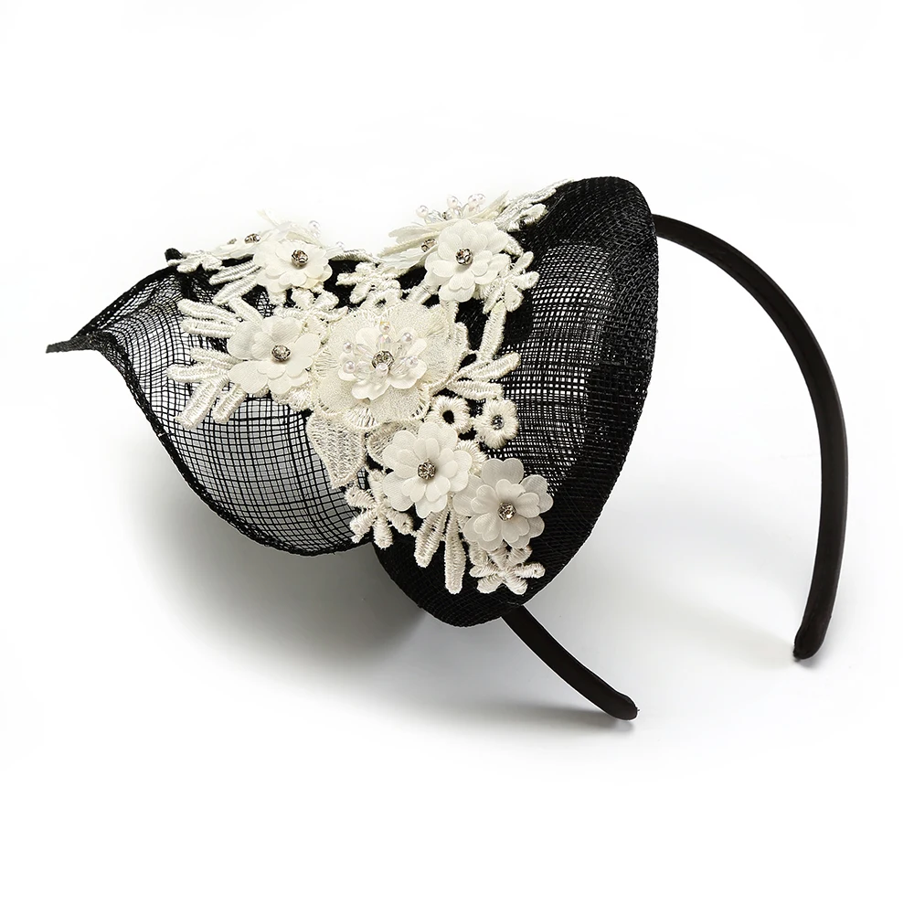 Мини-топ шляпа-цилиндр женский свадебный церковный праздничный головной убор