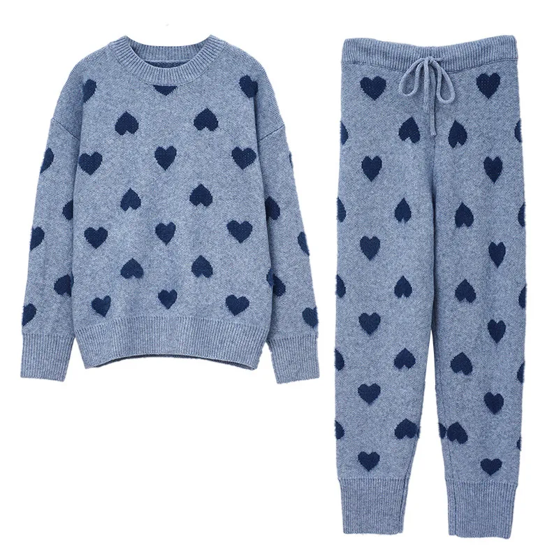 

Little Love Printed Pajamas Winter Warm Sleepwear Long Sleeves Long Pants Pijamas Mujer Keep Warm Women's Home Clothes Pyjamas