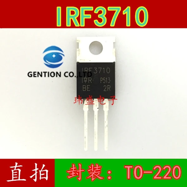 

10 шт в упаковке, новая IRF3710PBF IRF3710 MOSFET лампа с холодным катодом в 220 В наличии 100% новый и оригинальный