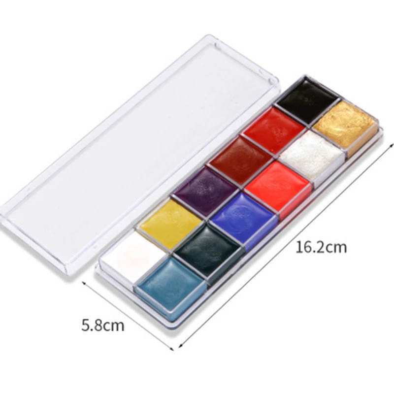 

Body Paint 12 Water Color Face Body Painting Pigment Oil Art Makeup Cosplay Halloween Party Body Paint Kit Water Color @M23