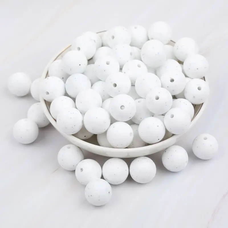 

20pcs Silicone Loose Beads Teething Beads DIY Chewable Teether For Infant Baby