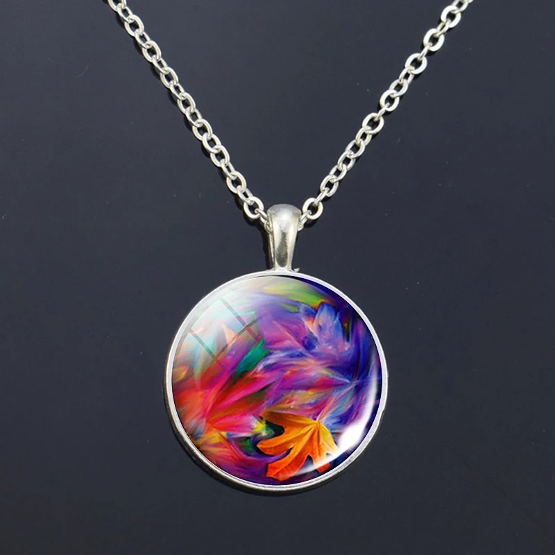 Ожерелье с подвеской в виде кленового листа ювелирное изделие для влюбленных