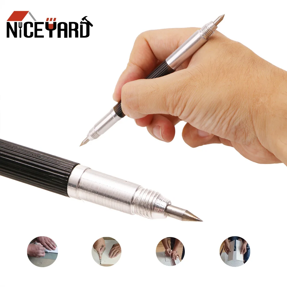 

NICEYARD портативный двухсторонний маркер для стекла и керамики, наконечник из сплава, маркировка, гравировочные инструменты