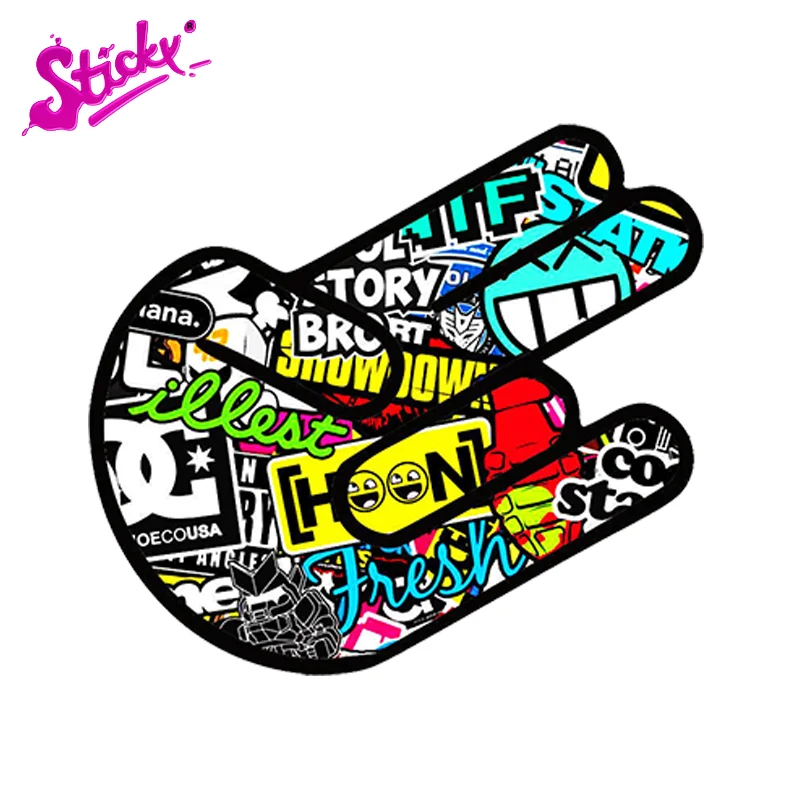 Наклейка на автомобиль наклейка-бомбер рука наклейка декор для велосипеда