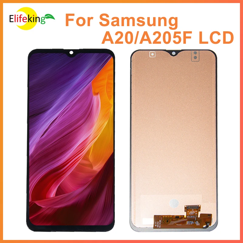 

AAA+++ LCD For Samsung Galaxy A20 A205 Display Touch Screen Digitizer Assembly Replacement For SM-A205F 6.4 Inch
