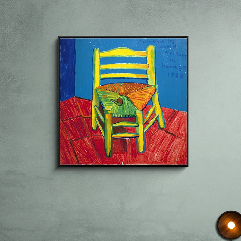 Изображение фруктов Давида хокни в китайской миска Подсолнухи холст печатный