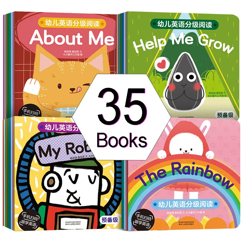 

New 35Books/Set Children's English Picture Book famous Storybook Enlightenment Cognitive Early Children Baby English Child Book