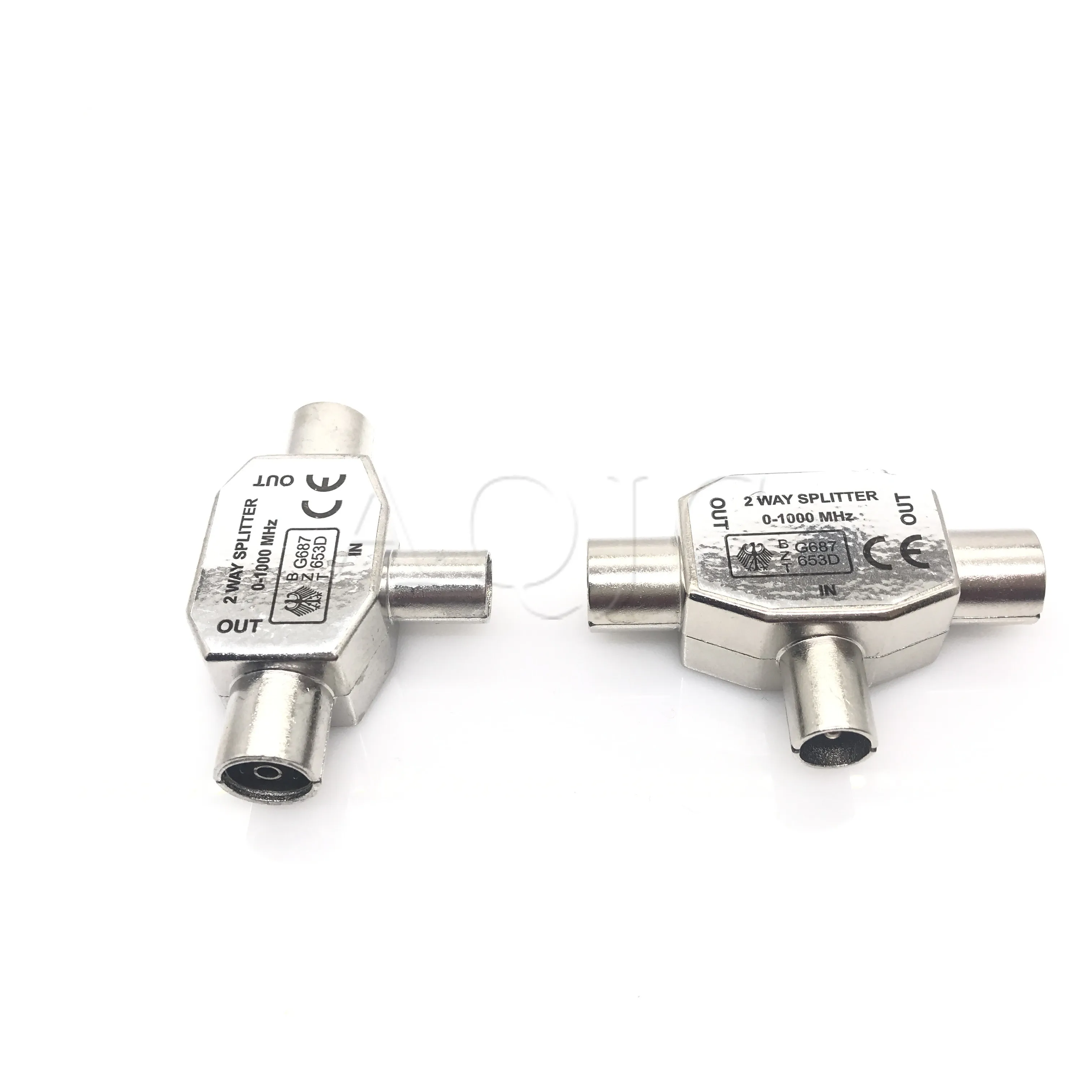 2 Way TV Aerial Coaxial Splitter Coax Metal Signal T Adapter Combiner Female to 1 Male for TV/T Adapters | Обустройство дома