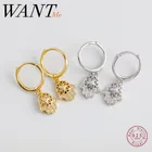 Женские серьги-гвоздики в стиле панк WWANTME, из стерлингового серебра 925 пробы, с цирконием, в виде демона и ладони, ювелирное изделие в богемном стиле