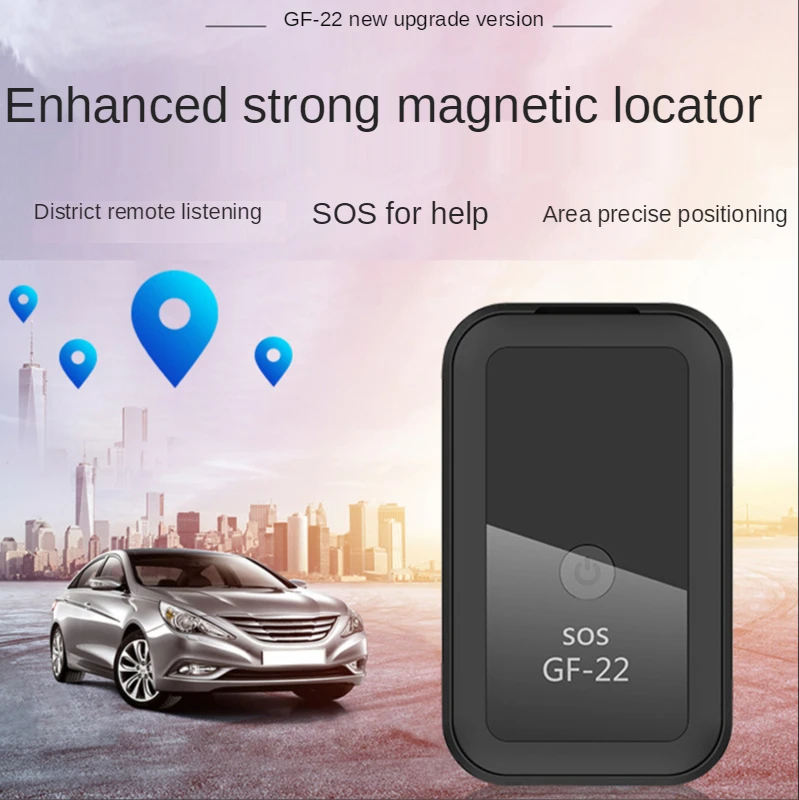 Автомобильный мини-трекер GF22, магнитный автомобильный GPS-локатор, устройство отслеживания записи с защитой от потери, можно управлять голос...