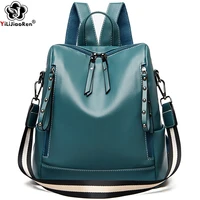 fashion backpack women high quality leather backpack women shoulder bag large capacity backpacks for school teenagers girls