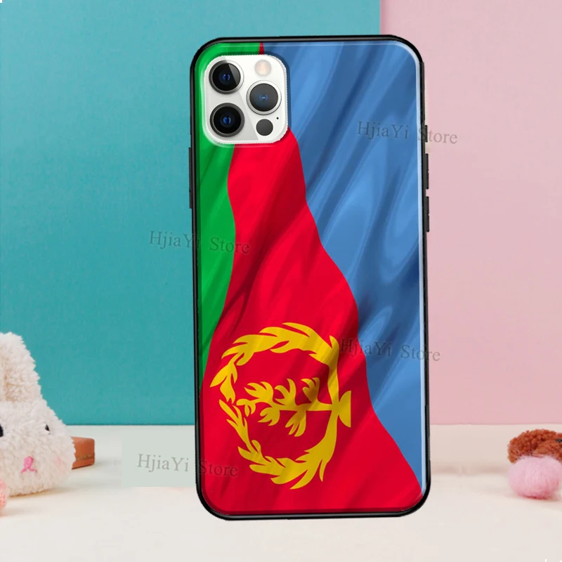 Чехол с флагом Эритреи для iPhone 13 Mini 11 12 Pro Max X XR XS 6S 8 7 Plus SE 2020 резиновая задняя