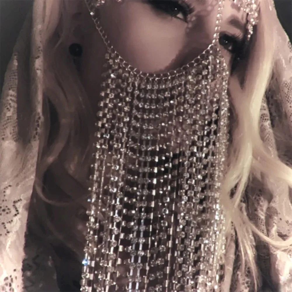 Индийские ювелирные украшения Стразы маска с кисточками украшение на цепочке