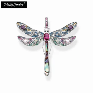 Красочный кулон в виде стрекозы, Европейская мода, богемные ювелирные изделия для женщин и девушек, модный подарок из стерлингового серебра 925 пробы, Супер предложения