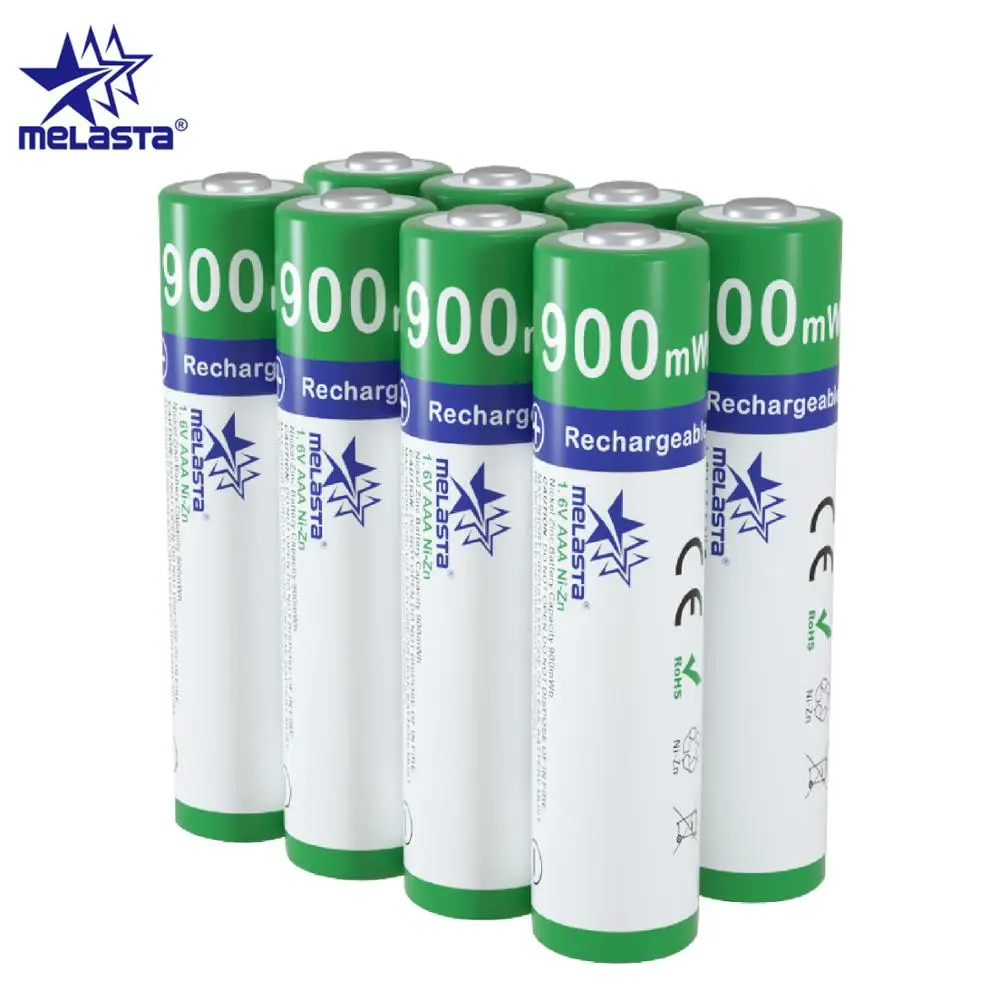 Melasta 8 шт. AAA 900mWh 1,65 в Ni-Zn аккумулятор NIZN батареи для цифровых камер игрушки CD плееры часы