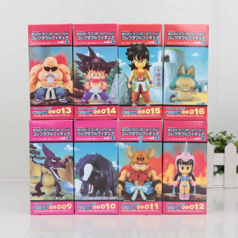 8 шт./компл. 3-10 см Dragon Ball Z WCF Сон Гоку Чичи DWC Gohan Piccolo Vegeta Nappa Raditz Freeza ПВХ фигурка модель игрушки - Цвет: 4  with box