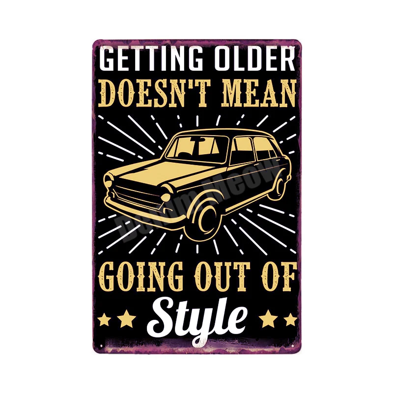 U Fix Cars Plaque Shabby Chic Metal Tin Signs Classic Car Wall Art Poster Advertising Plates Bar Garage Vintage Home Decor MN117 - Цвет: U