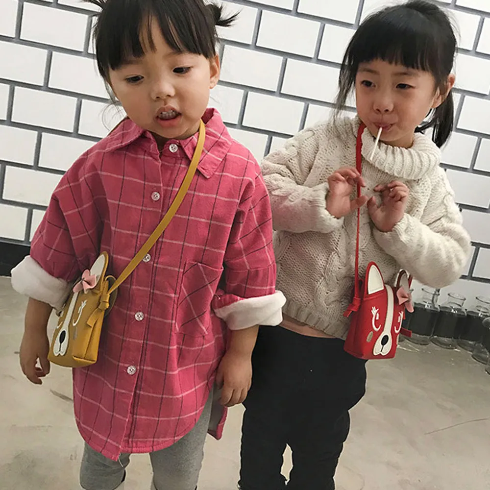 Сумки через плечо для девочек сумка детская кожаная с милым животным бантом мини