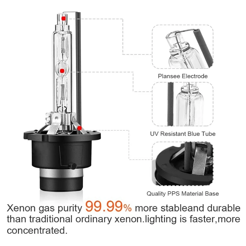 

2PCS Xenon Bulb 90981-20029 D4S 12V Car Headlight Lamps Head Lights 35W 6000K for Toyota Lexus