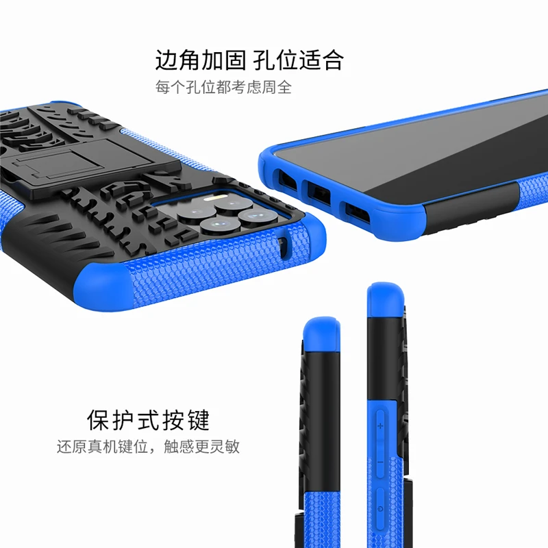 for realme 8 case armor rubber silicone hard kickstand bumper protective case for realme 8 cover for realme 8 pro realme 8 5g free global shipping