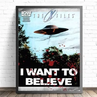 i want to believe x file tv play canvas prints modern painting posters wall art pictures for living room decoration no frame