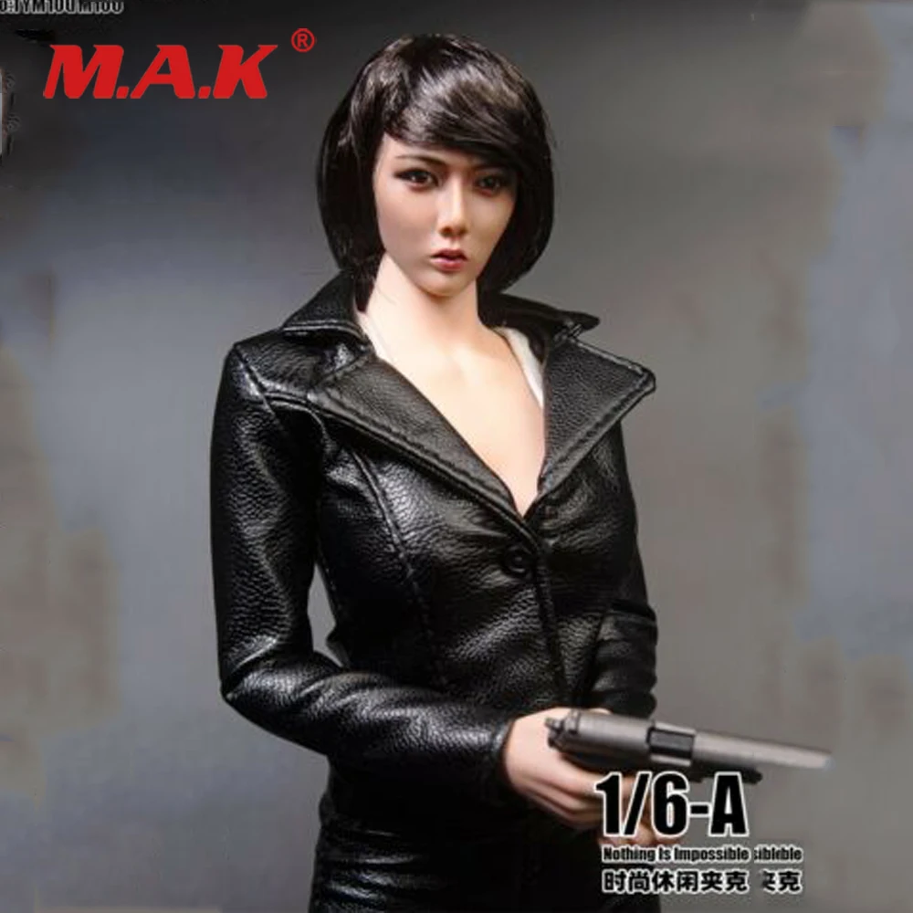 TYM100A 1:6 PU Leather Jacket Coat Clothes For 12