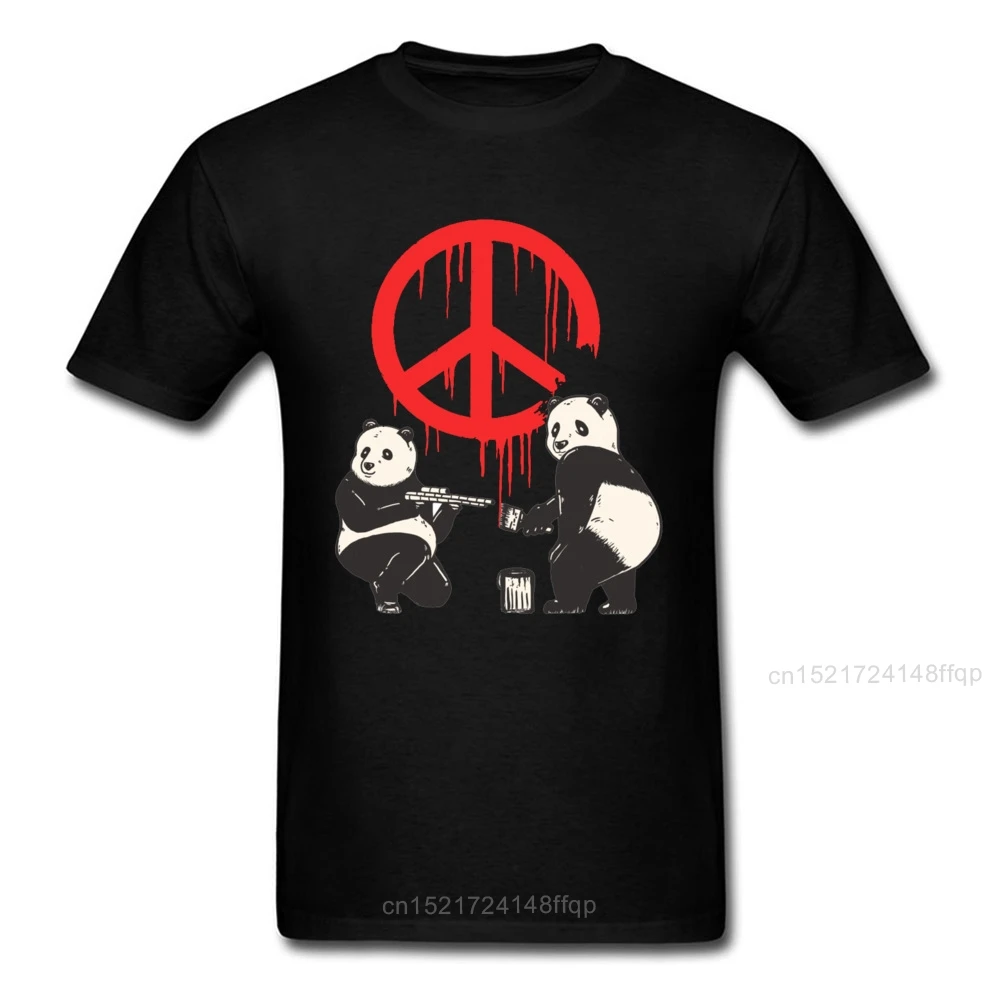 Футболка Swag Pandalism Banksy с надписью мира Мужская футболка принтом панды топы со