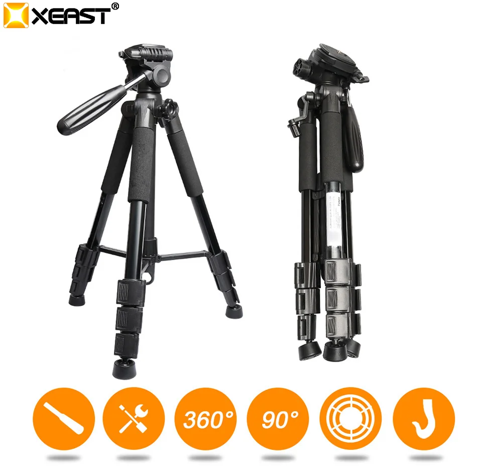 XEAST Multi-function Travel Camera Tripod 56"/143cm Adjustable Laser Level with 3-Way Swivel Pan Head Bubble | Инструменты