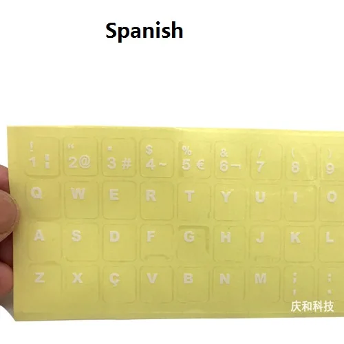 Прозрачная наклейка для клавиатуры на испанском немецком итальянском японском