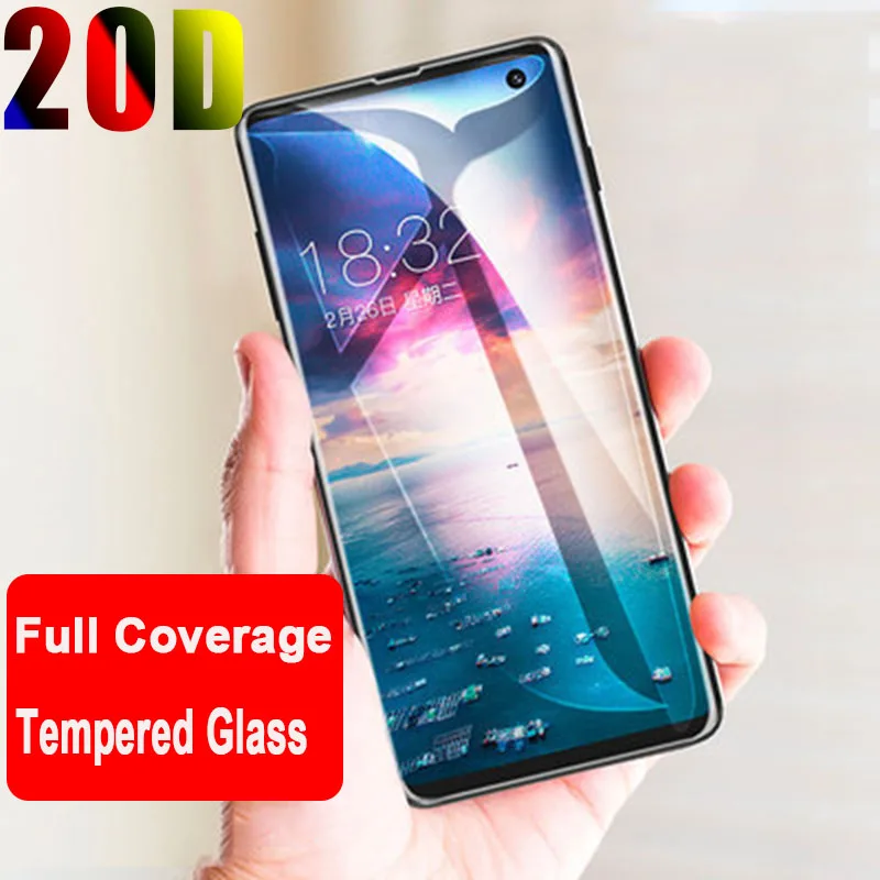 Закаленное стекло 20D для Samsung Galaxy S8 S9 Plus Note 8 9 Защита экрана Gala S10 S10E A50 защитная