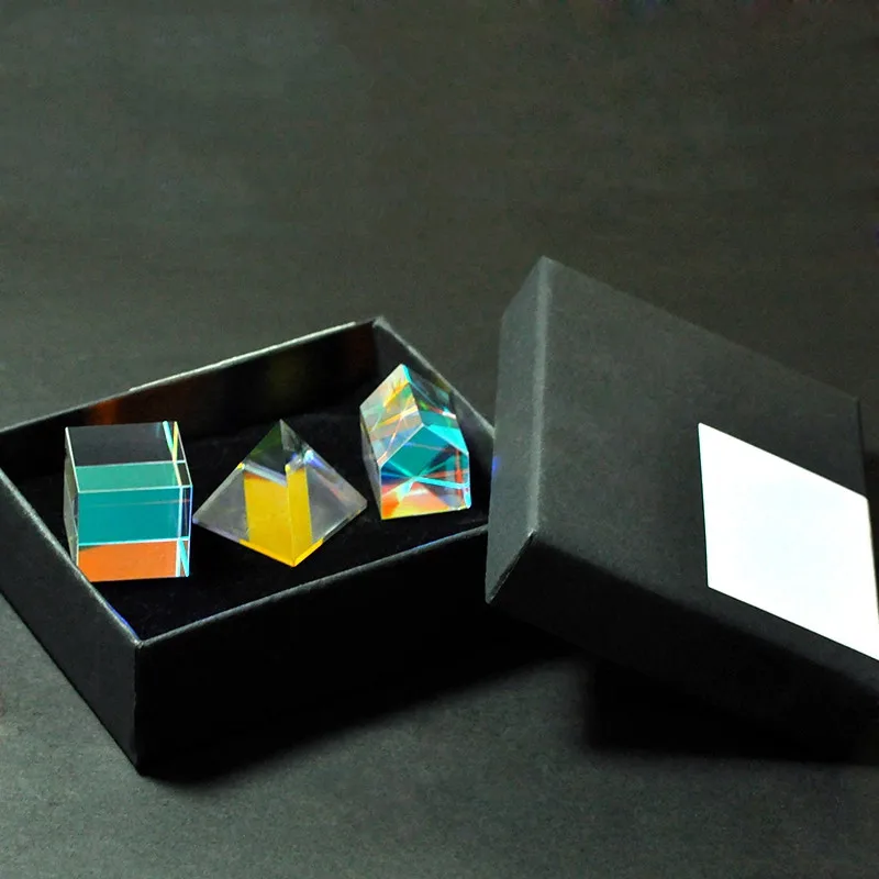 Набор оптики X cube призма пирамида из трех частей для фотосъемки Призма Радуга 20x20