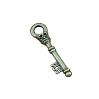 keys charm pendants 50pcs 9x35 8mm antique bronze alloy jewelry diy fit necklace a 320