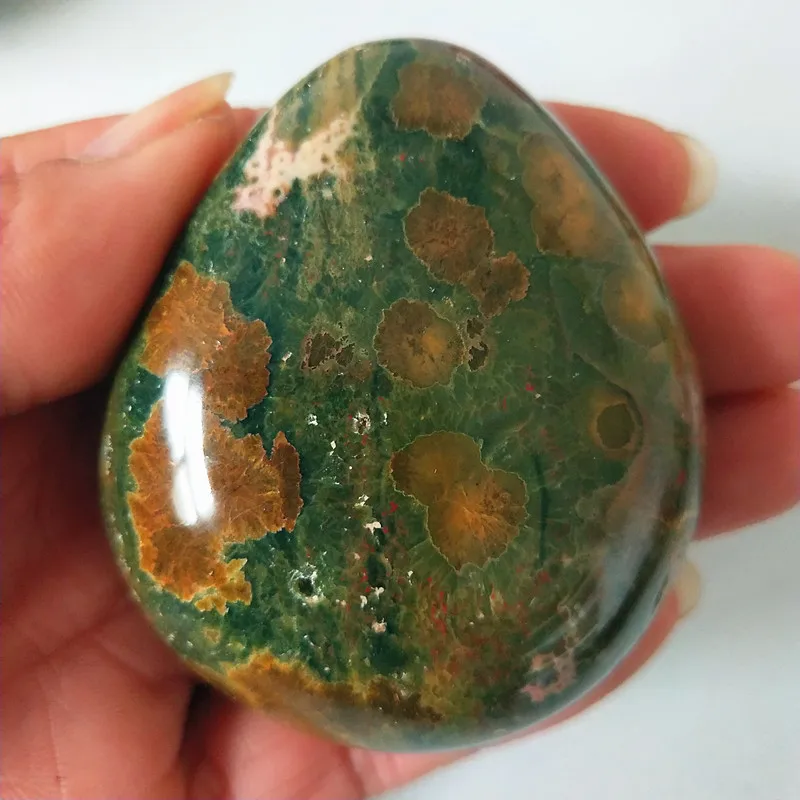 Натуральный камень морская яшма ладонь Исцеляющие кристаллы Декоративные