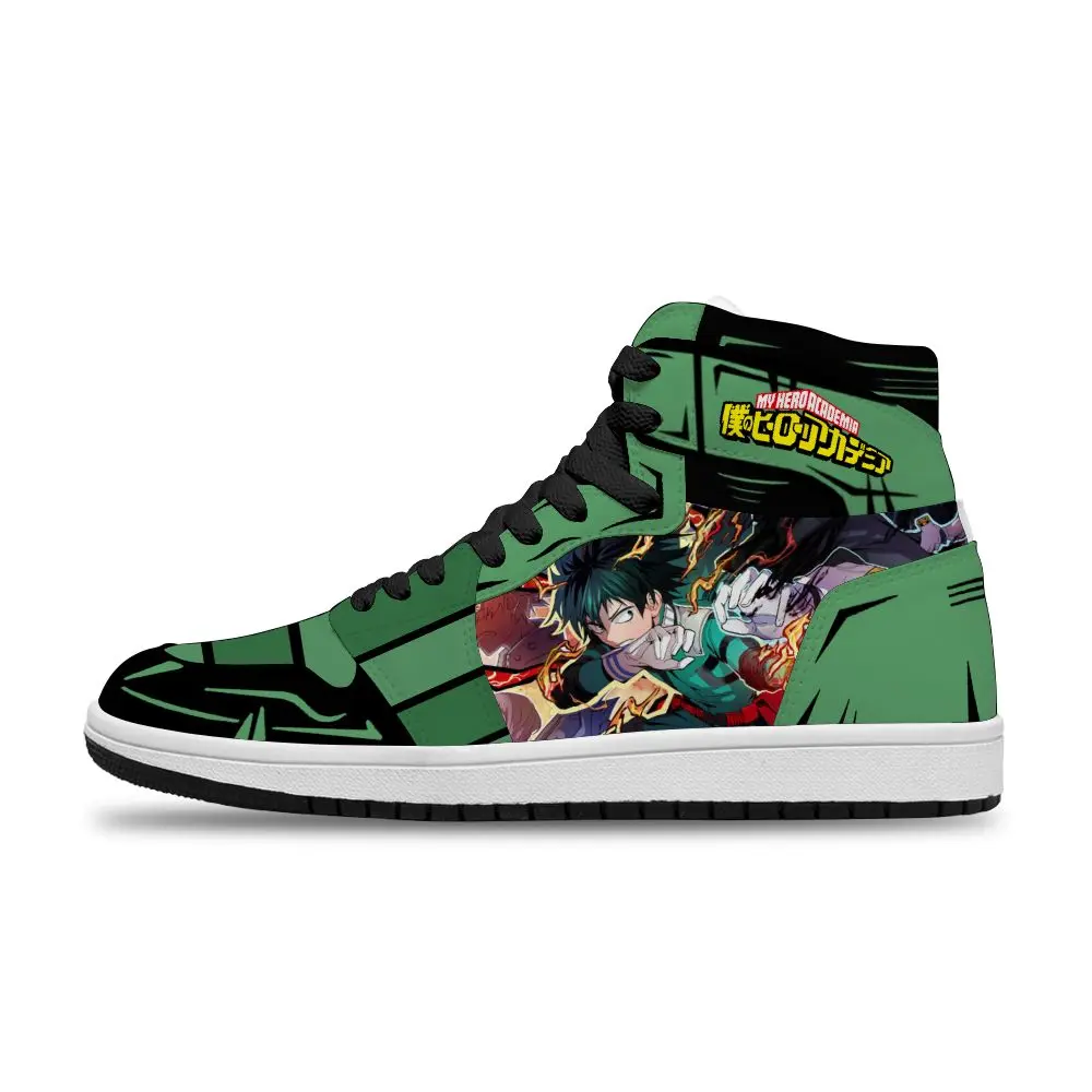 

Hot Japanese Anime Cartoon My Hero Academia Diy Handsome Running Non-Slip Basketball Shoes For man Unisex trend sports shoes