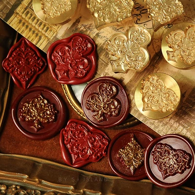 

Трехмерная многослойная рельефная ретро ручная сургучная печать восковая печать Лаковая печать головка Свадебная поздравительная открыт...