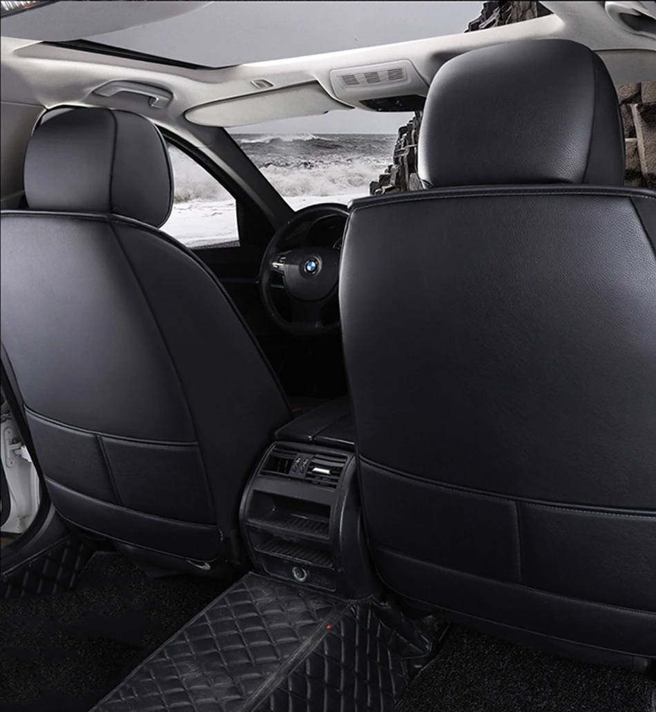 Универсальные кожаные чехлы для автомобильных сидений для Toyota Corolla Camry Rav4 Auris Prius Yalis Avensis Alphard 4Runner Hilux