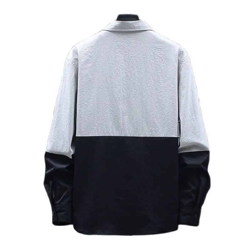 Men Shirt Jacket 2021 Fashion Brand Male Casual Loose Long Sleeve Shirt Tops Mens Streetwear Male Fashions Clothes M-4XL
