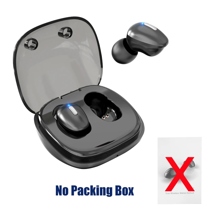 Black without Box Bluetooth наушники Bleuthoot 5,0 беспроводные наушники Tws спортивные наушники гарнитура с микрофоном - Цвет: Black without Box