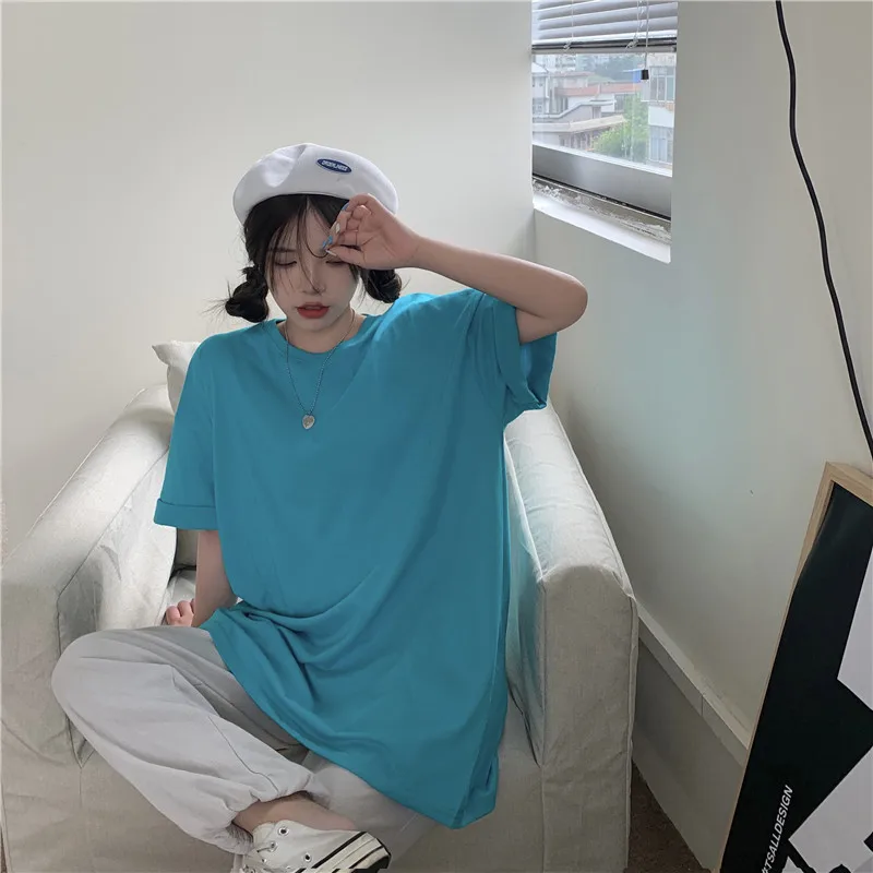 

YTX1782 women 2021 summer new style loose wild tide ins casual stacking short-sleeved T-shirt