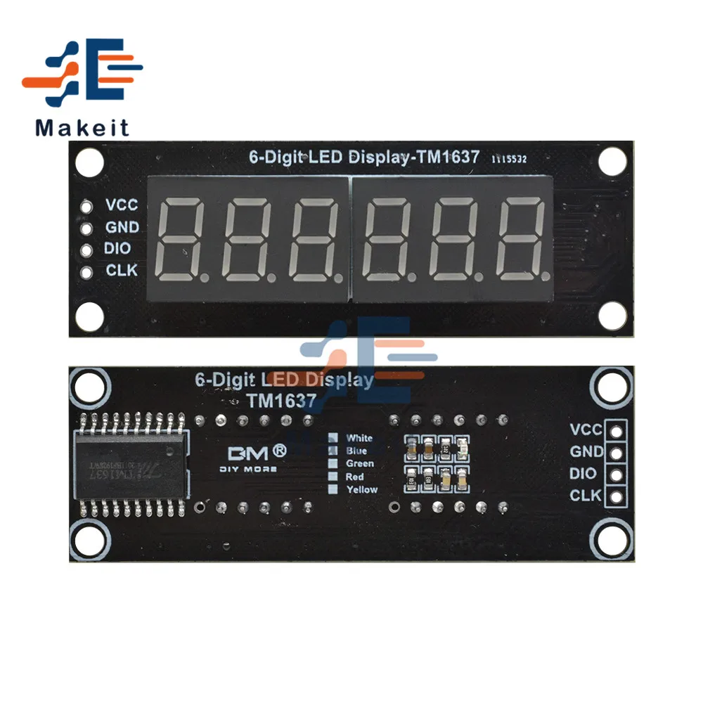 Материнская плата TM1637 для Arduino 4-значный 6-битный модуль 0 56 дюйма цифровые