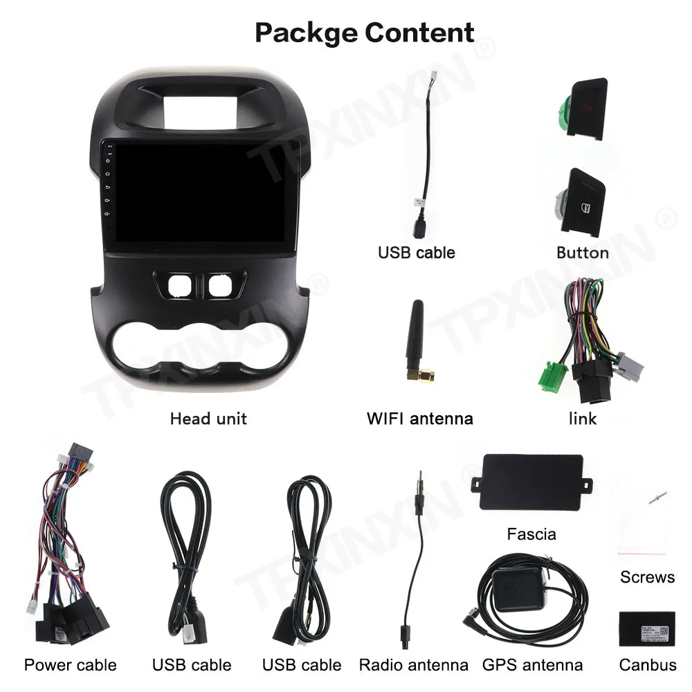 

128GB Android 10 For Ford Ranger F250 2011 - 2014 Car Radio Multimedia Video Player Navigation GPS Accessories Auto 2din no DVD