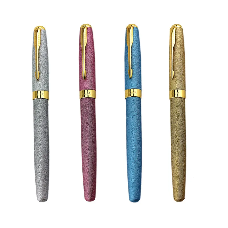 Ручка перьевая чернильная Металлическая черная роскошный карандаш с F образным